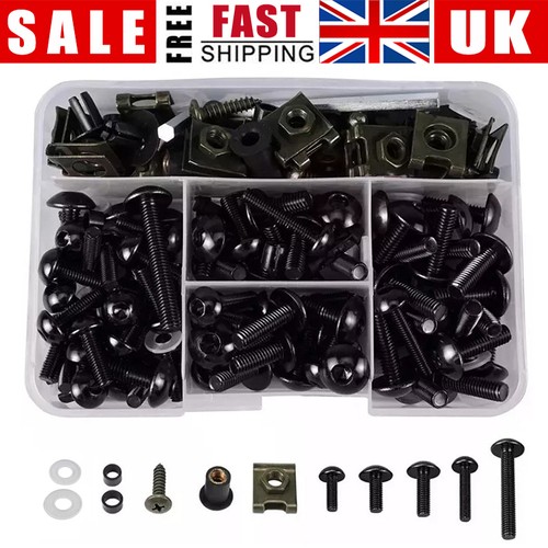 177pcs black fairing bolts - black,
