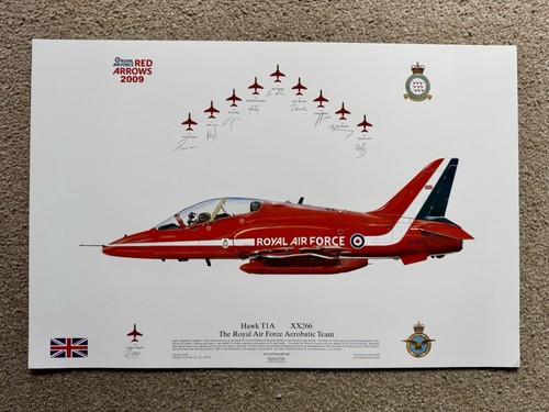 Raf red arrows 2009 signed - raf,