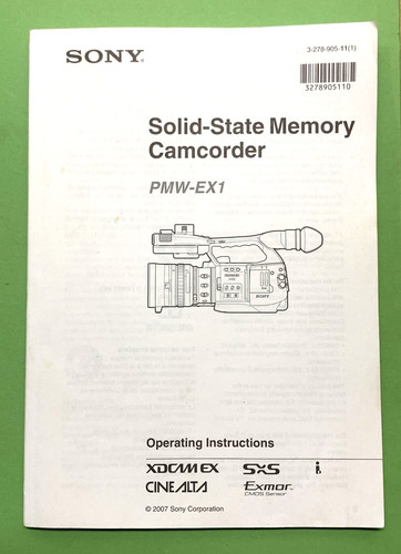 Sony pmw ex1 video - pmw-ex1,