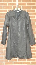 Chapter Long Black  PVC Tranch Coat - Size 20 - Good Used Condition