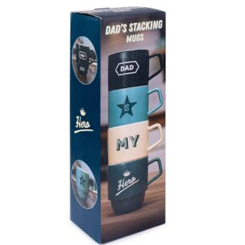 Dads stacking mugs ceramic set - dads,
