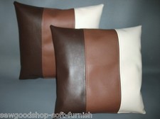 2 Brown Tan & Cream Stripe