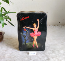 1950s Vintage Lady Dancing Snake Eating Apple Graphics Morton Sweets Tin TIN210