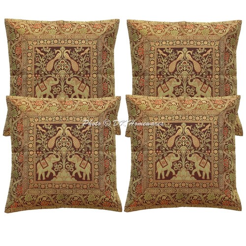 Bohemian brocade throw pillow - throw,