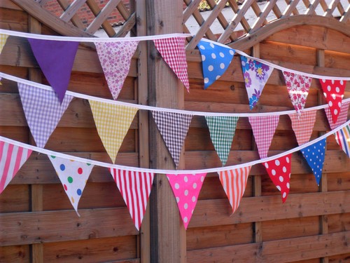 Fabric bunting vintage - fabric, bunting.vintage
