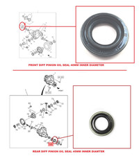 FOR ISUZU PICK UP D-MAX RODEO TFS77 3.0TD FRONT & REAR DIFF PINION OIL SEAL 03+