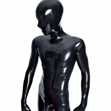 Mens Latex Bodysuit Hooded