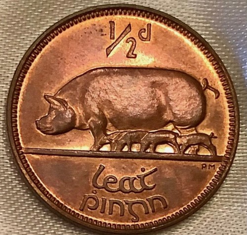 1928 ireland half - half, penny