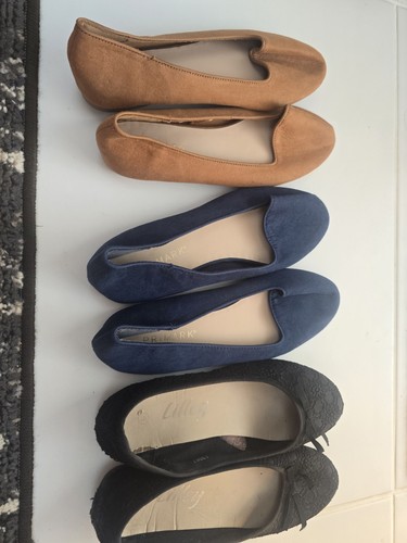Size flat shoes blue - flat, x