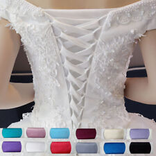 Coloured Replacement Satin Lace up ribbons for Wedding Dress Corset 4M x 1.5cm