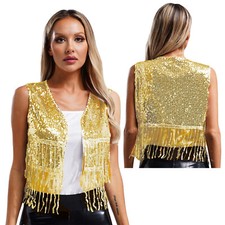 UK Women's Sequin Vest Jackets