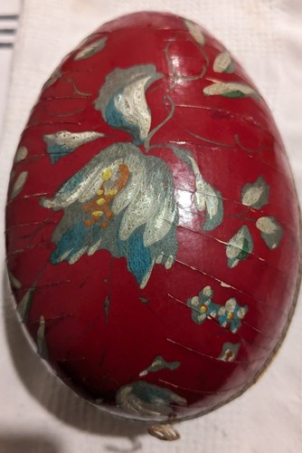 Antique paper mache - easter, egg