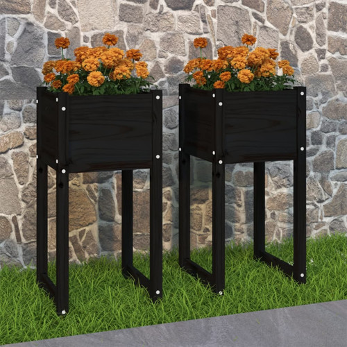 Planter black 40x40x81 - planter, cm