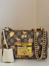 GUCCI Small Padlock Berry Shoulder Bag