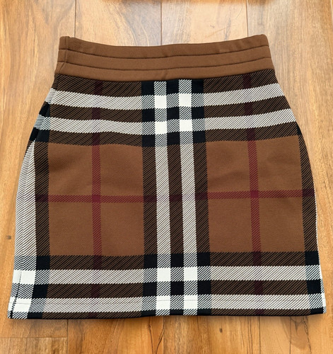 Burberry brown plaid knit mini - brown,