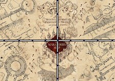 Marauders map edible cake wrap