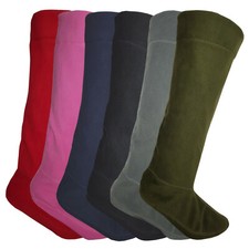 Mens Womens Fleece Welly Socks