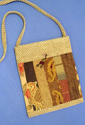 Beige woven patchwork - woven,