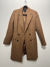 Next Camel Herringbone Coat UK