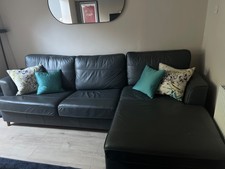 marks and spencer leather corner couch with sofa bed