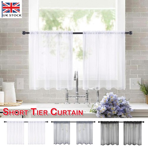 Short sheer curtains - curtains, kitchen