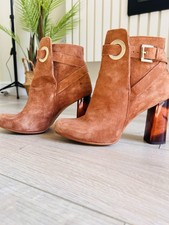 Dune Tan Suede Ankle Boots UK