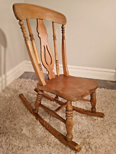 Antique Victorian Nursing Rocking Chair In Oak  Can Deliver