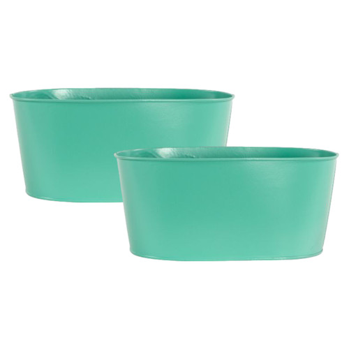 2pc galvanised metal teal - 2pc,