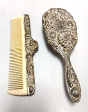 Vintage Silver Plate Brush and