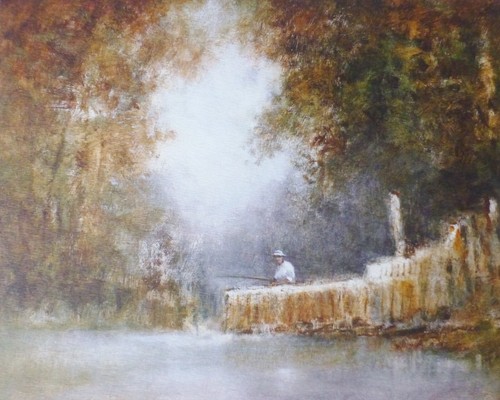 John bond fishing from staithe - john,