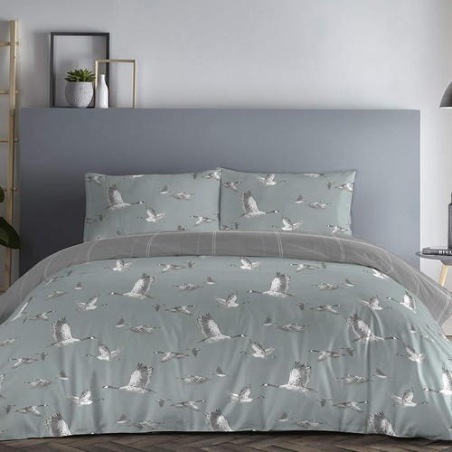 Geese fusion duvet cover - geese,