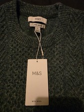 Mens Jumper M&S Green