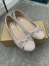 Dune London Women’s Girls Rose Gold Ballerina Pump Dolly Shoes UK 7 Worn Once