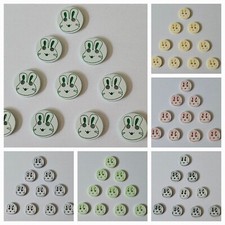 10 Rabbit Face Buttons Size