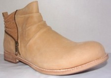 NEW CAT CATERPILLAR KILEY VINTAGE BUFF TAN LEATHER & SNAKE PRINT ANKLE BOOTS