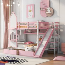 Solid Wood Bunk Bed w/ Slide