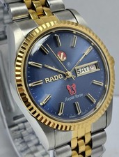 Vintage Rado Purple Horse 2 Tone Fluted Blue Dial Original 2878 ETA