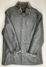 Lakeland-Men’s Sheepskin Leather Coat-Black & Grey-Size4-Winter Coat/Jacket