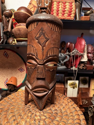 Hand carved wooden tribal - wooden,