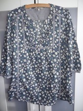 Mantaray Navy & Green Floral Tunic Size 18