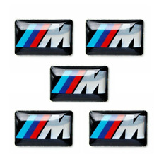 5 X M SPORT PERFORMANCE ALLOY WHEEL BADGE STICKER EMBLEM DECAL BMW 17MM X 9MM