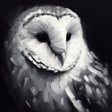 ORIGINAL BARN OWL PAINTING -