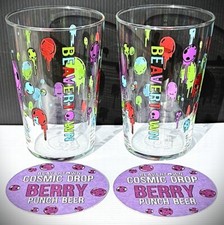 Beavertown Cosmic Drop Pint Glass x 2 & Beer Mats - Craft Beer - Very Rare