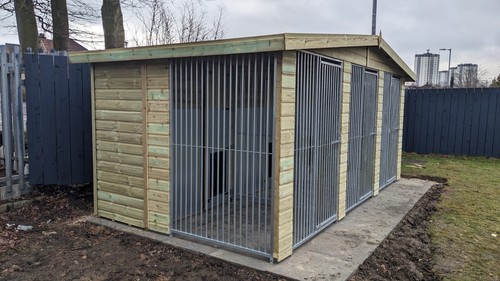 Dog kennel 10ft triple - dog,