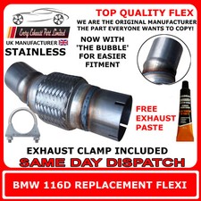 BMW 116D Exhaust Flexi Flex Easy Repair front pipe Stainless