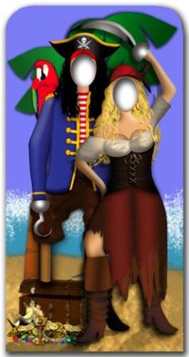 Pirate couple stand in - stand-,