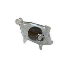 Vintage Glass Pig Figurine With 1 Rappen 1970 Swiss Coin Inside, 45mm Long