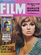 PHOTOPLAY APRIL 1971  JULIE EGE, INGRID PITT, ROBERT VAUGHN, MYRA BRECKINRIDGE