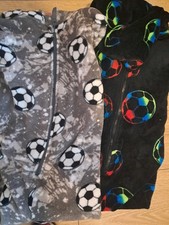 Boys Hooded Sleepsuits x 2