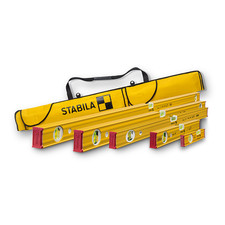 Stabila 80 AS Spirit Level 5 Pack Set - 20, 40, 60, 90 & 120cm + Level Bag
